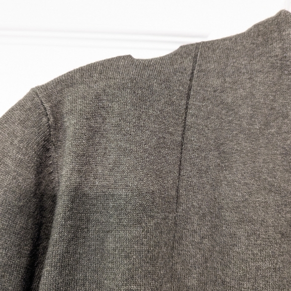 NWT Pink Clover gray green cable Knit open front Cardigan Sweater Grandma sz XS - Picture 4 of 7